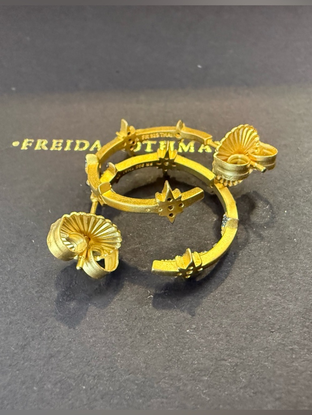 *NEW*Freida Rothman* CELESTIAL PERFECT HOOP EARRINGS - Picture 6 of 7